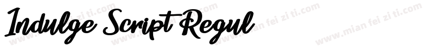 Indulge Script Regul字体转换